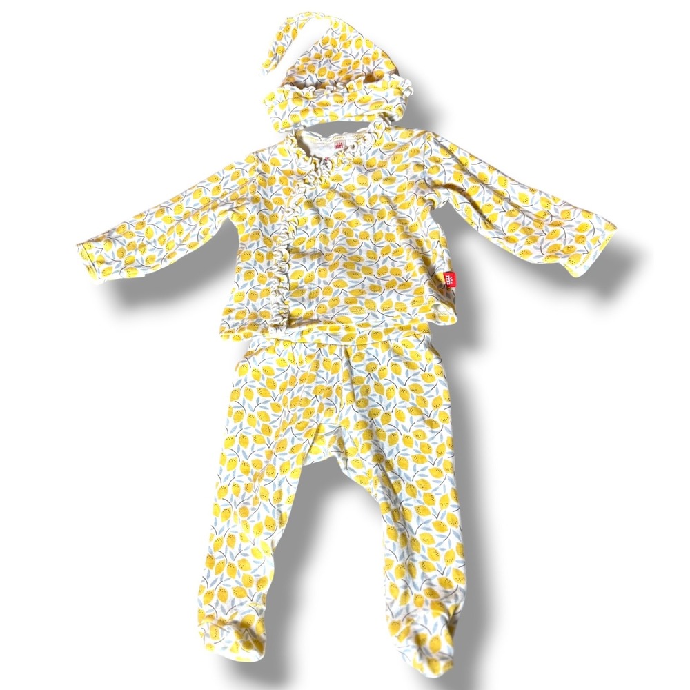 Magnetic Me Cotton Magnetic Kimono 3pc Set Easy Peasy Lemon Squeezy 0-3 Months